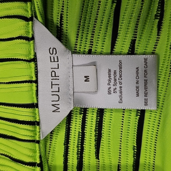 Multiples Neon Green and Black Striped - Picture 5 of 9